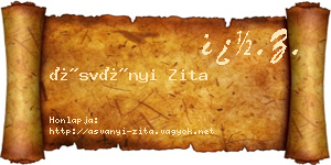 Ásványi Zita névjegykártya